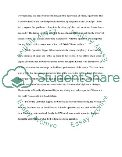 Operation Ripper, Korean War