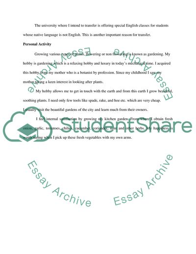 Transfering to a New University