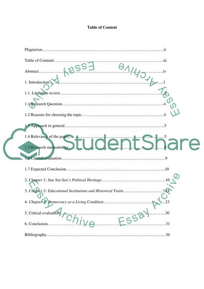 Sun Yat Sen and Democracy in China - Indispensable to each other