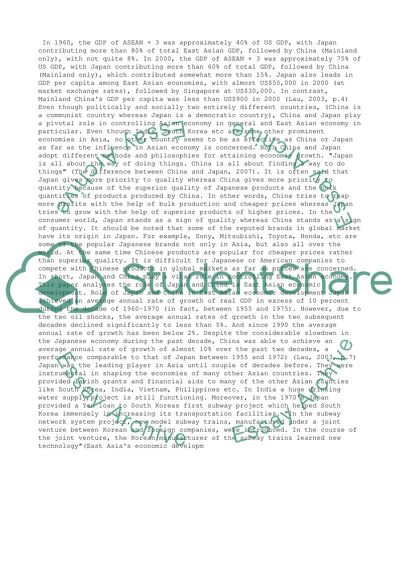 China and Japan in East Asian economic development