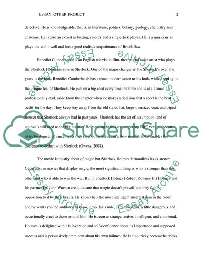 A Comparison of the Characterization of Sherlock Holmes