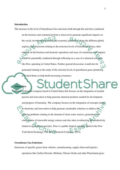 Greenhouse Gas Emission Scenario