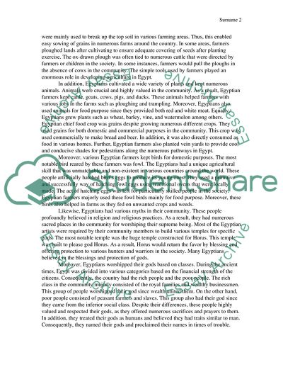 Egyptian Mythology and Agriculture