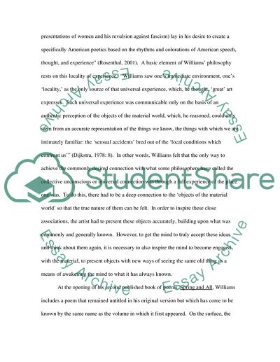 William Carlos Williams Embracing Nature in Spring and All