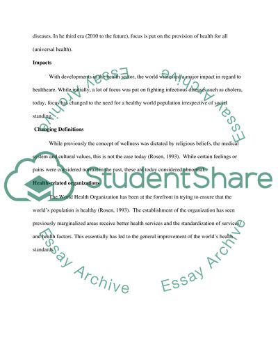 A History of Public Health