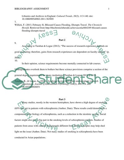 Bibliography Assignment