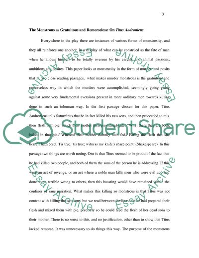 Titus andronicus by william shakespeare