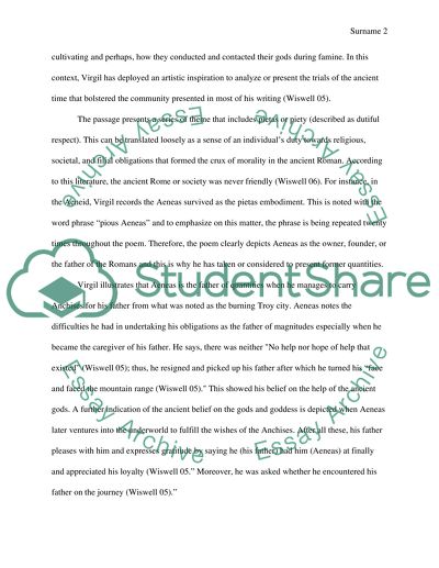Analysis of Virgils Literature of Aeneid
