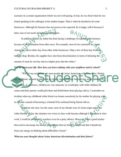 Cultural pluralism (Project 1)