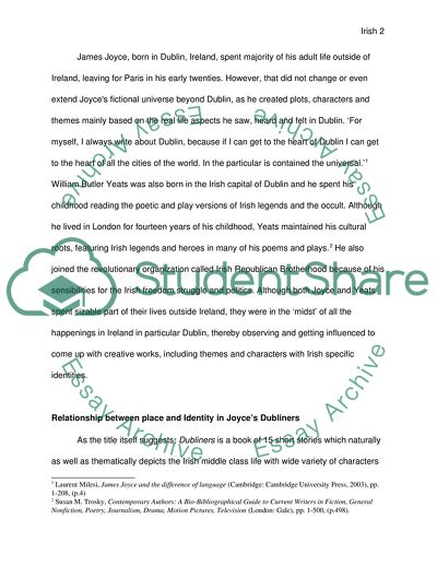 Joyce Dubliners and Yeats Selected Poems