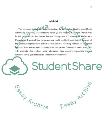 Interrelationship Between Human Resource Management and Success of Performance Management