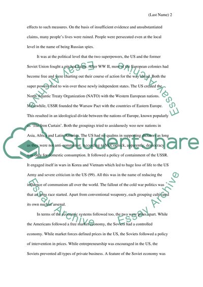 How did the Cold War shape the American economy, society, and politics from 1945 to 1992