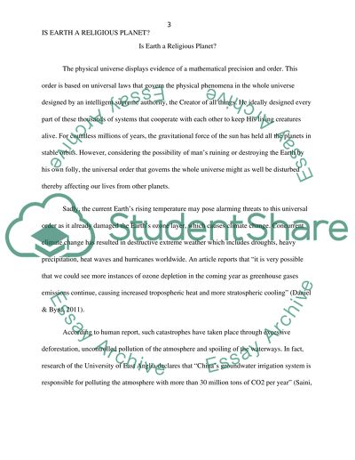 Report on the Religious Life of Planet Earth