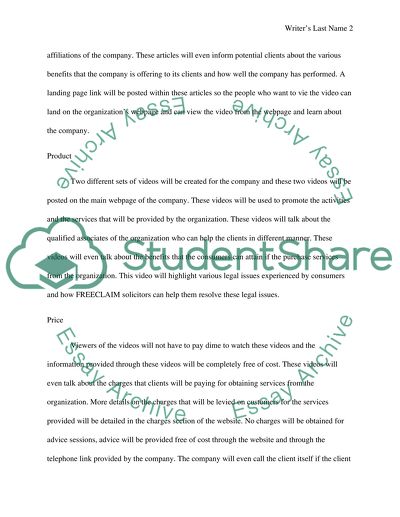 Marketing Mix of Free Claim Solicitors