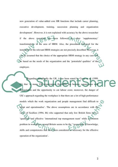 Recent Patterns of Change in the Management of the Employment Relationship in the UK