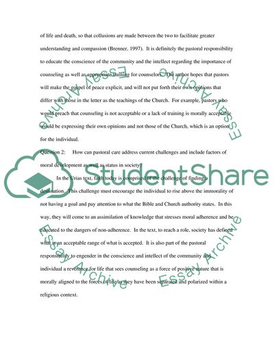 The Pastoral Responsibility