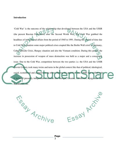 Assess the impact of third party intervention in two conflicts since the end of Cold War