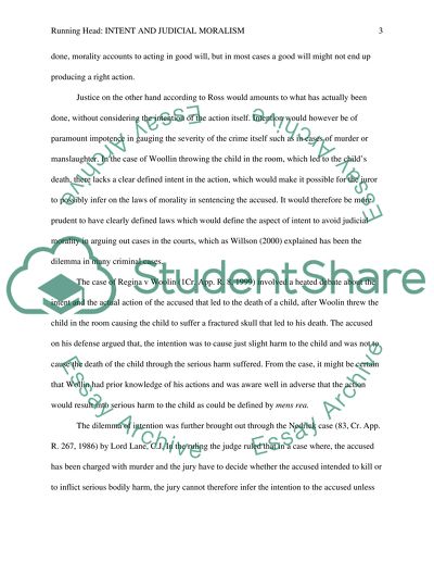 Intent and Judicial Moralism in Murder Cases