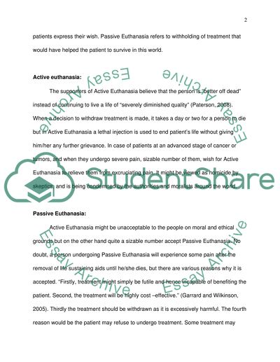 Should Euthanasia Be Permitted in Cases of Terminally Ill Patients