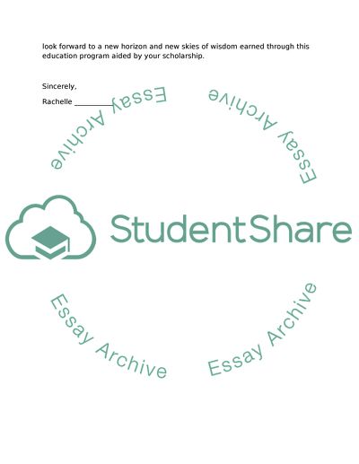 The Reason to Be Considered for Scholarship