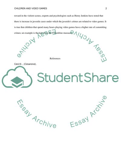 Children and video games