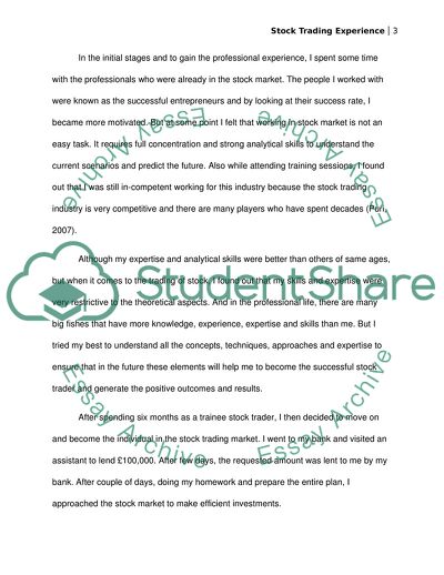 Stock Trading Experience