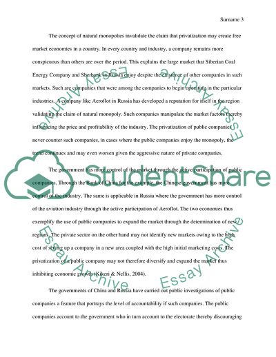 The transition from a centrally planned economy to a free market or a mixed economy involves state owned enterprises being privatised.But economists debate as to whether this is actually beneficial to the countrys economy