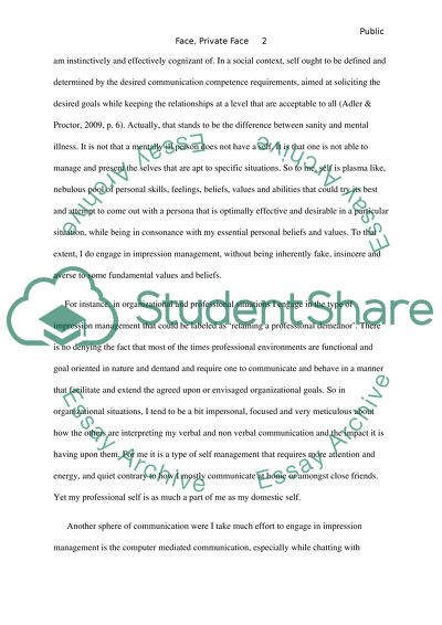 Public face, private face