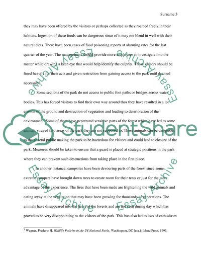 Visitor Impacts on Public Parks