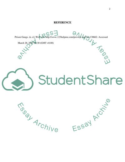 Prison Gangs and Youth Street Gangs