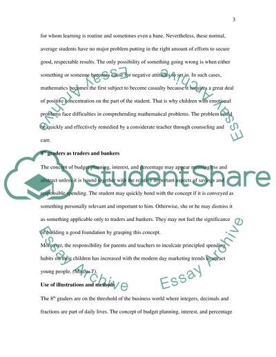 8th Graders as Traders and Bankers