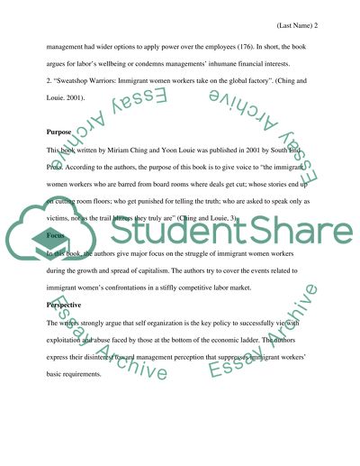 Overview of Labor in American Society