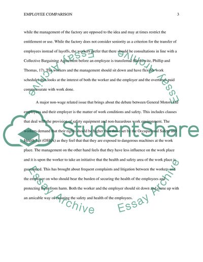 Manager/ Employee Comparison