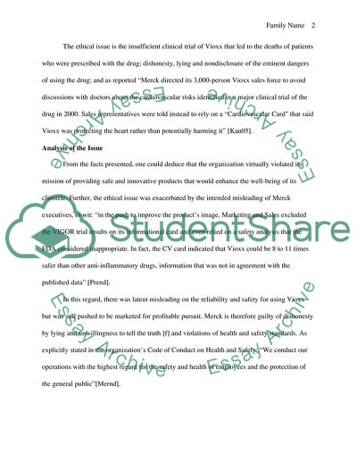 Merck Sharp & Dohme Corps Ethical Problem - Selling Untested Drugs Has Claimed Human Lives