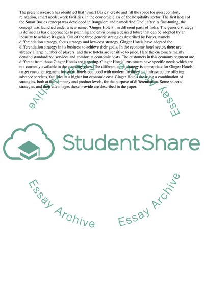 Gingers Generic Strategy