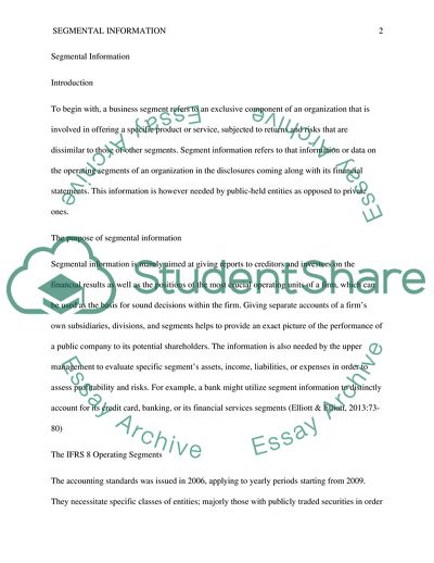 The Purpose of Segmental Information