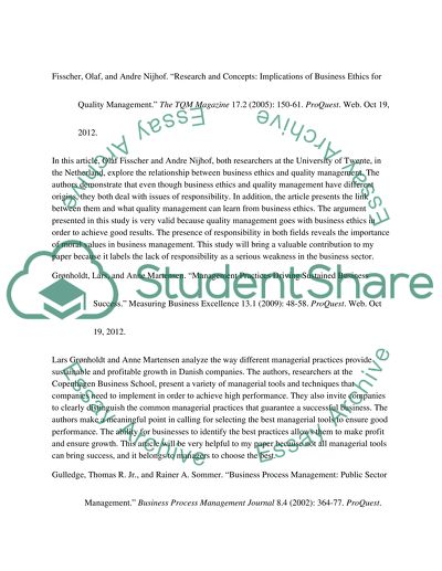 Annotated bibliography