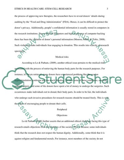 Ethics in Healthcare: Stem Cell Research