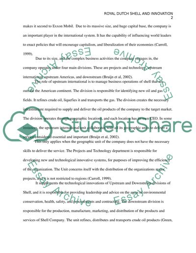 Royal Dutch Shell and Innovation