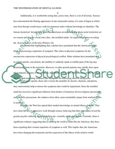 The Westernization of Mental Illness