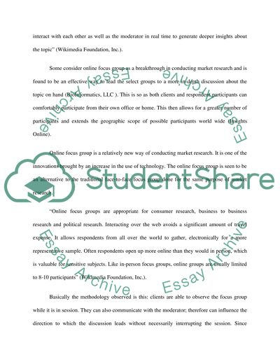 Marketing research and market evaluation