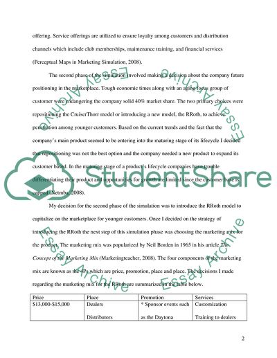 Marketing Simulation by Thorr Company