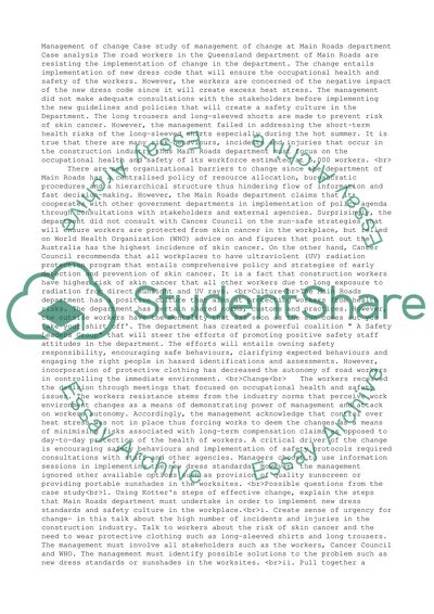 Management of Change