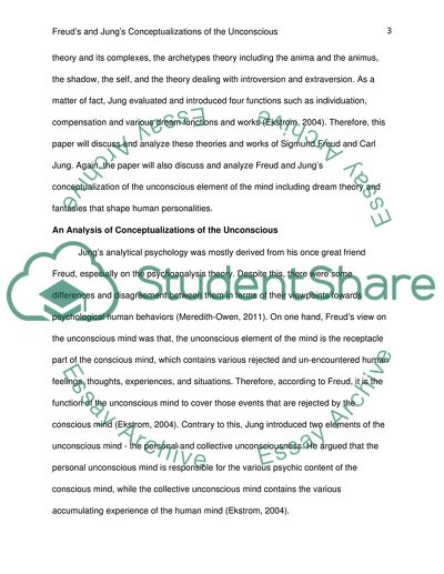 Freuds and Jungs Conceptualizations of the Unconscious