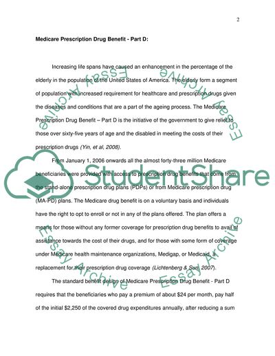 Prescription Drug Coverage Insurance Planning