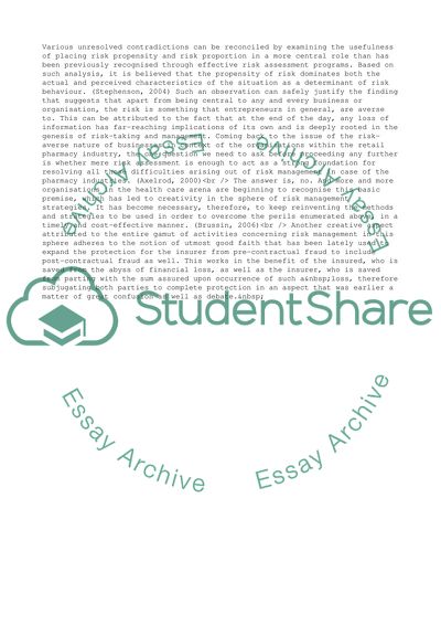 Change Management in the Retail Pharmacy Industry