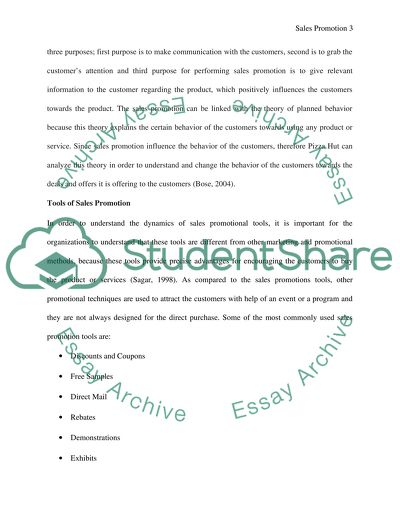 Sales Promotion Portfolio - Pizza Hut