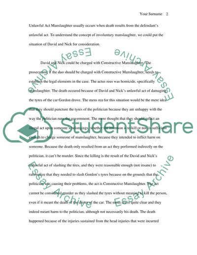 Involuntary Manslaughter in Criminal Law
