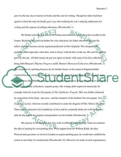 Autobiography of Benjamin Franklin