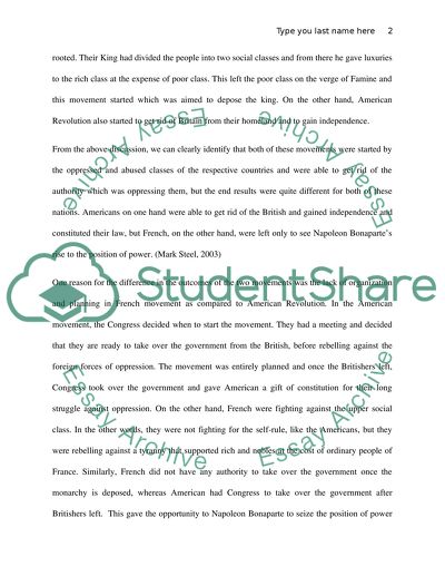 French Revolution vs. American Revolution